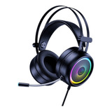 Headphone Gamer P2 Com Microfone Led Rgb Headset Cor Preto