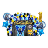 Kit De Decoracion De Fiesta Cumpleaños Globo Batman 80 Pzs