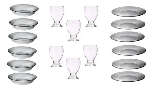 6 Platos Playos + 6 Platos Hondos +6 Vasos Varios Modelos Rt