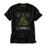 Camiseta Gamer Natal Super Nintendo Snes Mario Megaman Metro