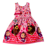 Vestido Masha E O Urso Infantil Atacado 