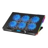 Base Refrigerante Portatil Gamer 6 Ventiladores Lcd Rgb 17 