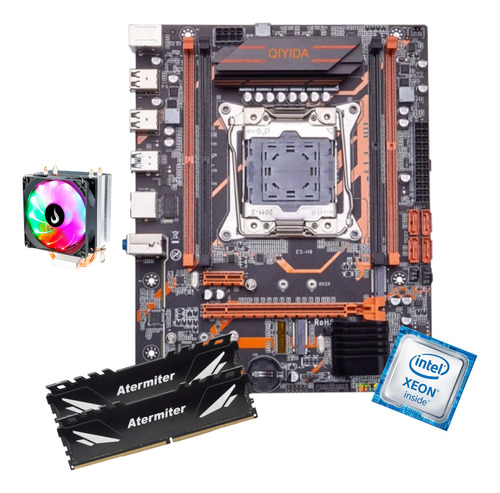Kit Gamer Placa Mãe E5-h9 X99 Intel Xeon E5 2620 V4 64gb 