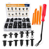 Kit Grapas Automotrices Clips 240 Piezas + 5 Herramientas 