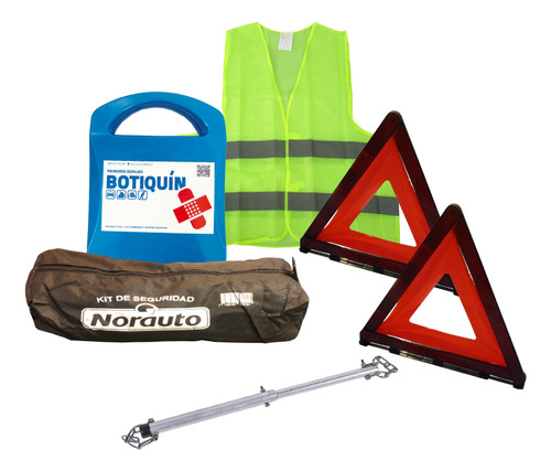 Kit Seguridad Auto C/bolso Chaleco Baliza Cuarta Botiqin