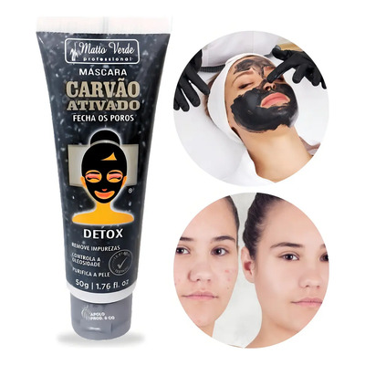Black Mask Remove Cravos Elimina Impurezas E Células Mortas Bb P\u002F Todos Os Tipos De Pele Apolo Carvão Ativado | Frete grátis