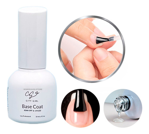 Base Coat Cristal Marca City Girl 10ml Semipermanente