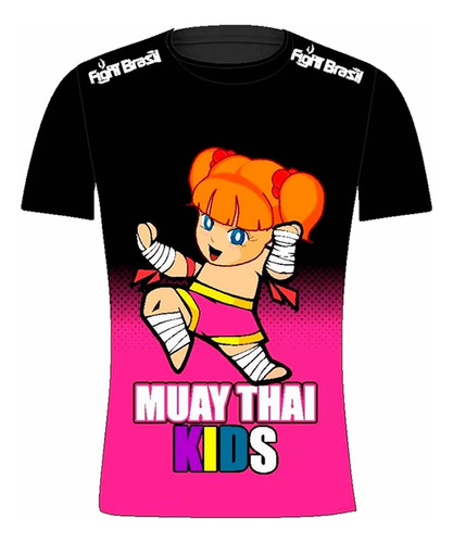 Camisa Camiseta Muay Thai Kids Feminina - Infantil - Fb-2068