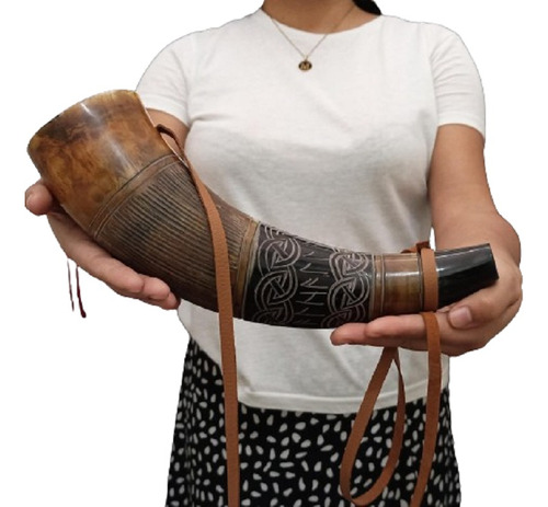 Shofar Ceremonial De-bufalo-  34.5cm-350gr Kosher (#411)