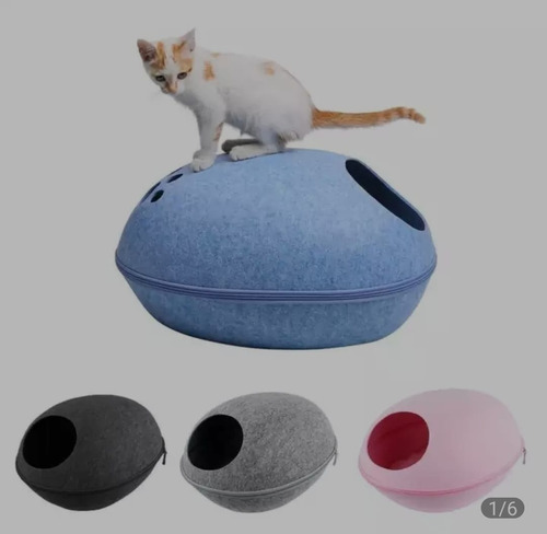 Cama Casa Huevo Gato Gatito Cachorro 