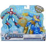 Figura Iron Patriot Vs Thanos Marvel Avengers Bend And Flex
