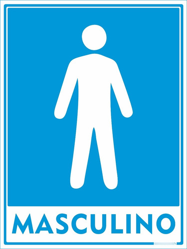 Placa Sanitário Masculino Banheiro 15x20cm Alumínio
