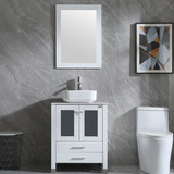 Mueble Para Baño, Gabinete Vanity Con Espejo 24 , Blanco