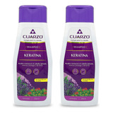 Shampoo Cuarzo Keratina 550ml, 2 Unidades.