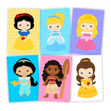7 Placas Quadro Decoração Quarto Menina Princesas Fazendinha