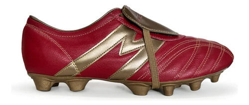 Tenis De Futbol Tachos Manriquez Mid Sx Q22 Piel Guinda/oro