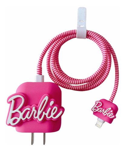Funda Para Cargador Rosa Tipo Barbie Usb C Cable Celular