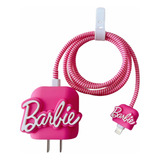 Funda Para Cargador Rosa Tipo Barbie Usb C Cable Celular