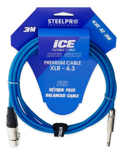 Cable Para Microfono Profesional 3m Hembra-plug 6.3 Steelpro