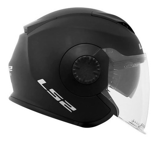 Capacete Ls2 Of570 Verso Monocolor Preto Fosco