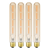 Bombilla De Filamento Led Leools Vintage T10, 8.9 Pulgadas D