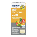 Equate Chicles De Nicotina 4 Mg 20 Pzas Sabor A Frutas