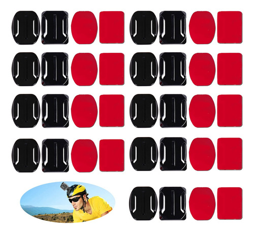 Pack 18 Bases Monturas Adhesiva Curva Y Plana Para Gopro