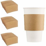 850 Conde Desechable Corrugado Papel Kraft Copa Mangas - Nat