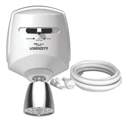 Ducha Relax Ultra Branco Com Cromado Lorenzetti 220v - 5500w