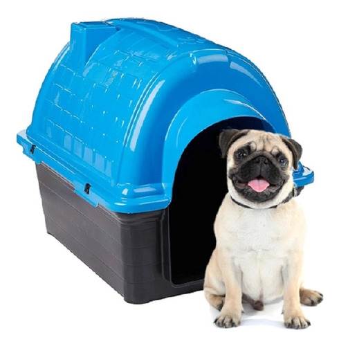 Casinha Pet Raças Pequenas/médias N3 Iglu Para Cachorro Azul