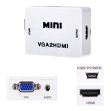 Adaptador De Video Vga A Tv Con Hdmi + Audio Y Corriente Usb