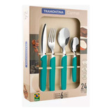 Cubiertos Tramontina Set 24 Piezas Cocina Carmel - Rex