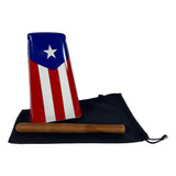 Campana Salsa Tono Alto  21 Cm Puerto Rico Con Palo Y Funda