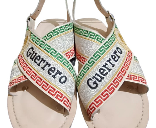 Huarache Personalizado Tricolor Mexicano