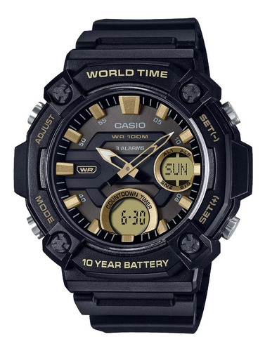 Reloj Casio Core Aeq-120w  10 Años De Batería 100m Wp