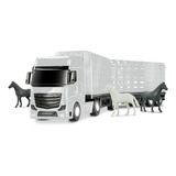 Caminhão Haras Carreta Bitrem Petroleum C/ Cavalo 1/43- Roma