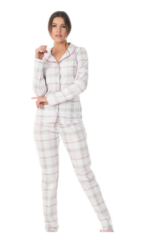Pijama Longo Americano Bela Notte 1001758 Xadrez