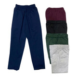 Pantalón Jogging Colegial 4 A 16 Doble Friza Escolar Colores