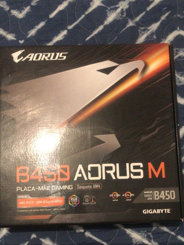  Placa Mãe Aorus B450 M Gaming + Processador Ryzen 3 3200 G