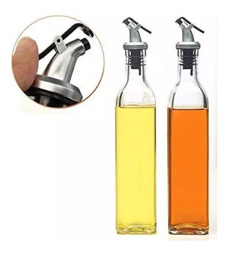 2 Botellas Dispensadora 250ml Aceite Salsa Vinagre Vinagreta