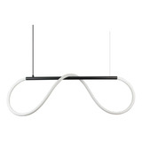 Lustre Design Moderno Rope 38w - Silicon Led 3000k - Preto