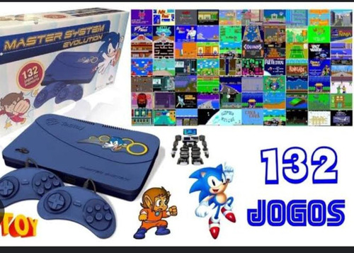 Video Game - Master System Evolution Com 132 Jogos Na Memória*** Ideal Pa