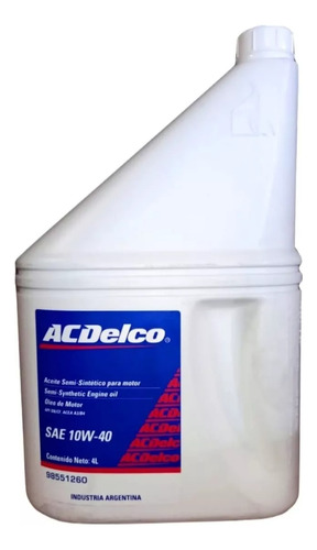 Aceite Semisintético 10w40 X4lts Acdelco 98551260 