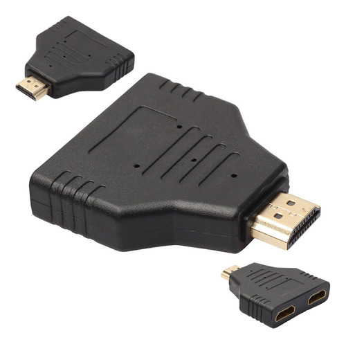 Mini Splitter Hdmi Distribuir Para Duplicar Duas Telas 1x2