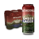 Cerveza Patagonia Amber Lager Roja Lata 473 ml 6 U