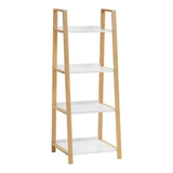 Estante Organizador Repisas Escalera De Bamboo 4 Niveles