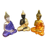 Trio Estátua Buda Hindu Resina
