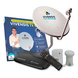 Receptor Tv Vivensis Vx10 Kit Antena Parabolica Nova + Lnbf