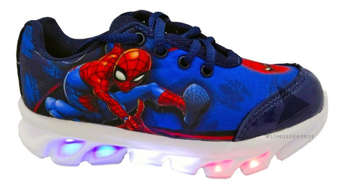 Zapatillas Marvel Con Luz Led Capitan America Hulk Spiderman