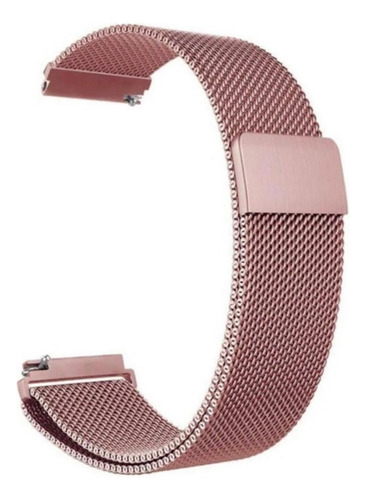 Pulseira Para Relógio Smartwatch 20mm Metal Magnética Gts Cor Rose Largura 20 Mm
